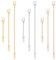 Tyqour 9Pcs Necklace Extender for Women, Gold Chain Extenders for Necklaces Bracelet Anklet, Stainless Steel Extension Chain for Women Jewelry Making (Gold/Silver/Rose Gold, 5/10/15cm)