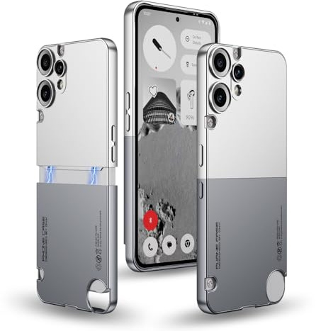 COQUE Schutzhülle für CMF Phone 2 Pro, Meister der Farbkollision, Fallschutz, 360°-Vollabdeckung, ultradünne Hülle für Nichts, CMF Phone 2 Pro-Silber
