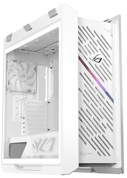 ASUS ROG Strix Helios II White Edition EATX mid-Tower Gaming PC case, with Dual Tempered Glass Side Panels, Support for GPUs up to 450mm Long, Graphics Card Braces & Support for up to 420mm radiators