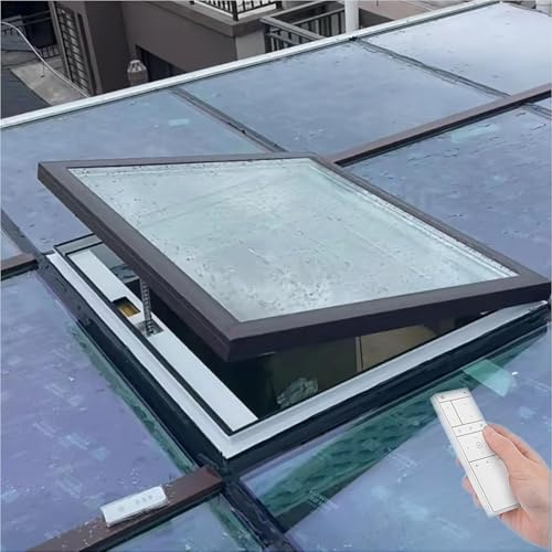 Ferngesteuertes elektrisches Dachfenster, schalldicht, für Flügelfenster, Lüftungsschlitze, 78 x 118 cm, ideal für Belüftung zu Hause und natürliches Licht