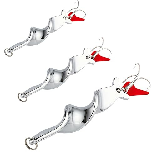 3 Stück Metall Spinner Köder für Angeln, Pailletten kunstköder | Praktisch Metall Angelköder für Köderfische, Raubfisch-Spinnerköder Spinner Angeln und Pailletten Kunstköder, Effektive.