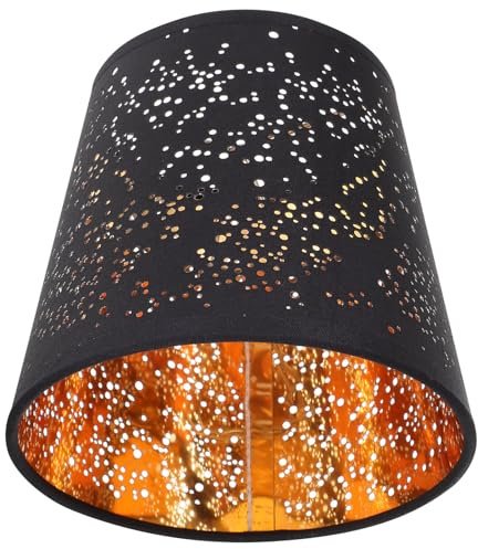 Abat-jour Style Simple pour Lampe à Clip Noir, en Tissu | Abats-jour Décoratif, Diffusion Douce et Ambiance Chaleureuse, pour Plafond et Mur