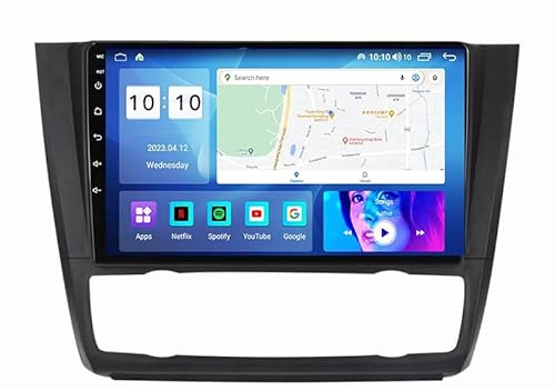 Autoradio Android 15 avec écran Tactile 9 Radio GPS Navigation pour BMW 1 Series E81 E82 E87 E88 2004-2012 Accessoires de Voiture Plug and Play Prend en Charge Le contrô HM609 8 Core 4G+WiFi 6+128GB
