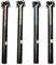 TOSEEK Carbon-Farbe Sattelstütze 27.2mm / 30.8mm / 31.6mm für Fahrrad MTB Rennrad (Rot, 30.8 x 350mm)