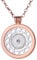 Morella Damen Halskette Rosegold 70 cm Edelstahl mit Amulett und Coin 33 mm Ornament in Schmuckbeutel
