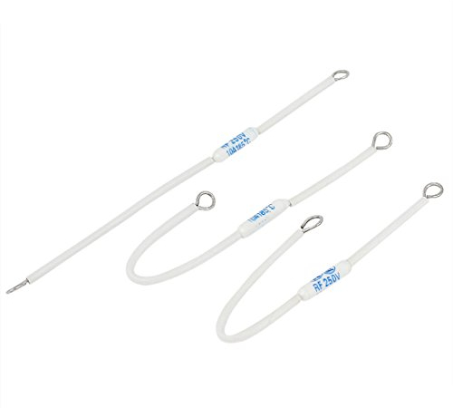 Aexit 3Pcs 5.1' 'Fusible térmico de temperatura de corte del circuito largo de 250V 10A (model: Z6741OIV-1705AE) 185 grados centígrados