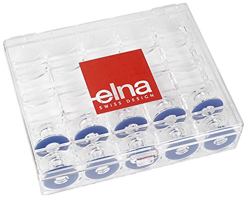 Elna Spulenbox inkl.10 Spulen mit Fadenbremse (Spulenhöhe 11,5mm)