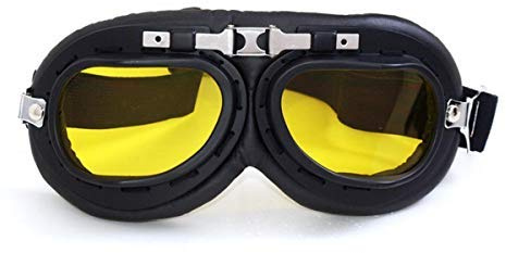 SGerste Retro-Helm-Brille für Erwachsene, Gelb
