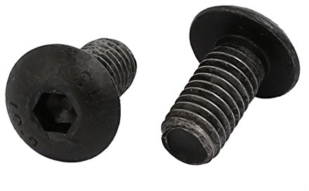 2 pezzi M5 x 10 mm, 10,9 mm, esagonali incassati e invertiti, filettatura sinistra, viti bullone nero
