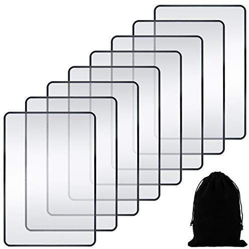 Seite Lesen Lupe 3X Lupe Blatt für Lesen 7 x 4,7 Zoll Lupe Glas Seite Lupe für Alten und Menschen mit Sehbehinderung Lesen Kleiner Muster, Karten und Bücher (8 Stücke)