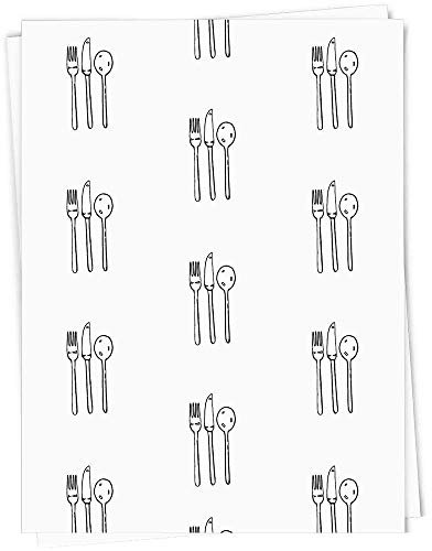 A1 'Cutlery Set' Gift Wrap/Wrapping Paper Sheet (GI00000815)