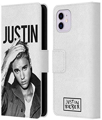 Head Case Designs Officially Licensed Justin Bieber Calendar Black And White Purpose Leather Wallet Case Compatible With Apple iPhone 11