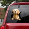 Ocean Gift Golden Retriever Auto Abziehbilder, Hund Auto Aufkleber 2 Stück - Realistische Golden Retriever Aufkleber für Autofenster, Wände Serie 71 Größe 20,3 cm x 20,3 cm