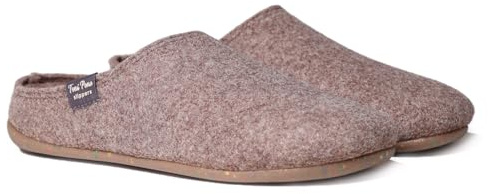 TONI PONS Chausson de maison femme en feutre recyclé - MONA-FR - Taupe, 37 EU