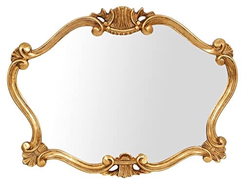 Biscottini Spiegel Eingang Barock Rahmen 68 x 93 cm Made in Italy | Deko-Wandspiegel | Barockspiegel | Antikörperspiegel