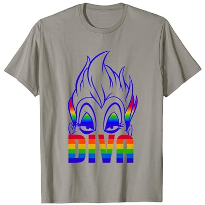 Disney Villains Ursula Rainbow Diva Face T-Shirt