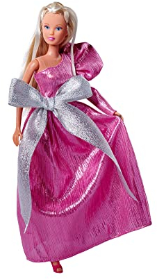 Steffi Love Bow Mazing, Spielpuppe in einem traumhaften Abendkleid mit Schleifen Elementen, 29cm, ab 3 Jahre