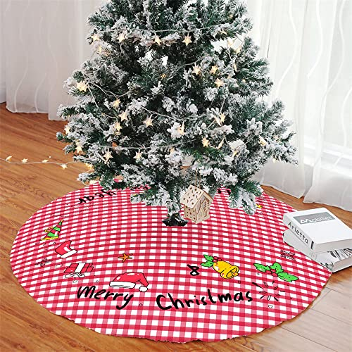 Mateju Weihnachtsbaum Rock Weihnachtsbaumdecke Groß Tannenbaum Unterlage Rund Christbaumdecke Christbaumständer Teppich Baumdecke für Weihnachtsdeko Neujahr Party (Rosa,120cm)