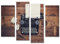 islandburner Bild auf Leinwand Retro Schreibmaschine Schreibtisch Oben Ansicht Büro Schrift Bilder Wandbilder Poster INOX-4erP