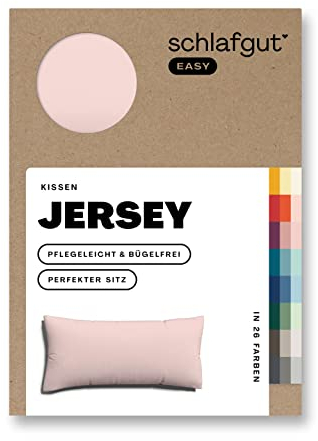 schlafgut Easy Jersey Kissenbezug 40x80 cm Purple Light mit 100% Baumwolle, superweicher & atmungsaktiver Kopfkissenbezug