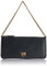 Pinko Damen Horizontal Flat Kalbsleder Seide Tasche, Z99q_schwarz-Antique Gold