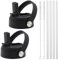 Couvercle de paille pour Hydro Flask Wide Mouth - Avec pailles - Convient pour le sport - Accessoire de rechange