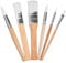 Bezavea Wooden Paint Brushes Set of 6 Nylon Hair Paint Brushes Professional Artist Paint Brushes Round Flat Pointed Tip Painting Brushes Chip Paintbrushes for Watercolor, Acrylic, Gouache and Oil Painting