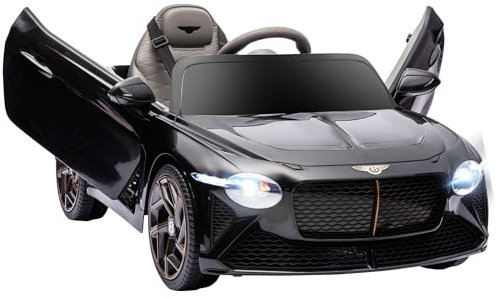 HOMCOM Bentley Bacalar Licensed, 12V Kids' Electric Ride-On with Remote Control, Battery Powered Electric Car for Kids with Suspension Wheels, Horn, Lights, for Ages 3-5 Years - Black