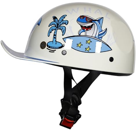 Casque Bol Moto Vintage Casque Mobylette Bols Casques Jet Casque Moto Homme Femme -ECE Homologué Adulte Retro Casque Bols pour Scooter I,M