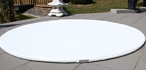 Premium PRO Design Energiespar Whirlpool Unterlage (4cm Dicke) - Thermoisolierung & Kälteschutz - Effiziente Isoliermatte für aufblasbare Whirlpools & Pools bis 270cm (Ø 204cm, Shining White)