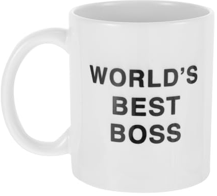 Veemoon Taza Del Mejor Jefe Del Mundo Taza De Cerámica Con Letras Blancas Taza Para Beber De Oficina Creativa Taza De Bebida De Novedosa Para Amigos Profesores Jefes (350 Ml)