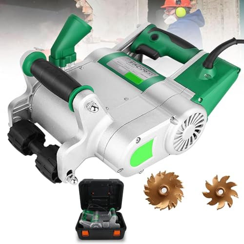 Hydravex Wall Line Slot Machine, Electric Wall Chaser 25mm+35mm One Time Molding Wall Groove Cutting Machine Dust Free Operation Wall Slotting Machine Cement Sand Brick Cutter Carry Box