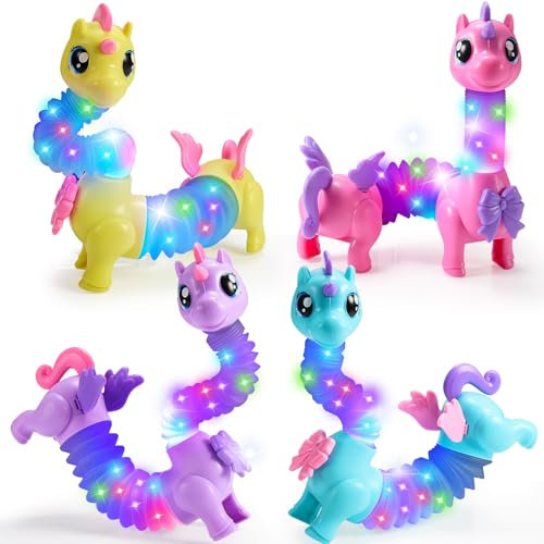 Tesoyzii Mitgebsel Kindergeburtstag, Einhorn Spielzeug Geschenk Mädchen 2 3 4 5 6 7 8 Jahre Mädchen Give Aways Gastgeschenke Fidget Toys Sensorik Kinderspielzeug ab 2 3 4 Jahre Mädchen