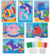 Tenare 6 Stück Frühling Mosaik Bastelset für Kinder Mosaik Aufkleber Set Mosaik Klebebilder für Mädchen Junge Selbstklebendes Kreativset für Kindergeburtstag Geschenk Party Beschäftigung (Ozean)