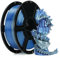 FLASHFORGE Seide PLA-Farbverlaufsfilament, Mehrfarbiger Farbwechsel Regenbogen-3D-Druckfilament, Silber zu Blau Glänzend Schneller Farbwechsel Jede 8M Schrittweise, Seidige Textur & Ultrahoher Glanz