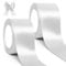 GXFCING Satinband Weiß 50mm, 46 Meters Geschenkband Breit Schleifenband, Weiss Stoffband Deko Band für Geschenkverpackung, Taufe, Geburtstag, Hochzeit, Weihnachten