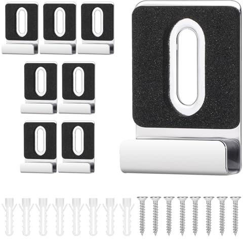 Mabor 8 Stück U Winkel Spiegelhalterung Wand Edelstahl Schwerlast Spiegelhalterung mit Schrauben und Dübel Spiegel für Badezimmer Garderoben Küche Garage(8mm Innenbreite)