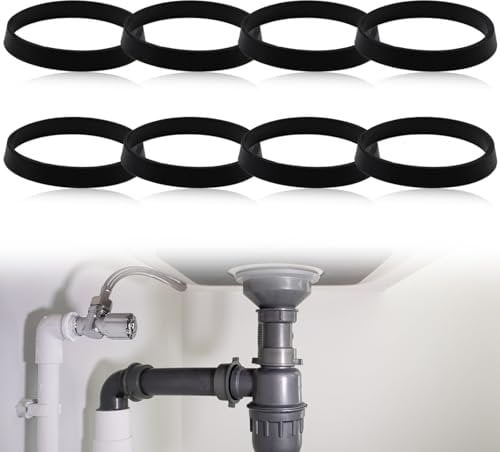 8 Pcs 40mm Rubber Washers Cone Seal Ring Rubber Sealing Rings Plumbing Fittings Rubber Seal Rubber Shower Hose Washers for 1.57 In Drain Pipe Sink Kitchen Flushing Hose Garden and Outdoor
