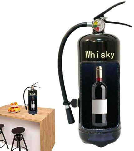 Weinflaschen-Feuerlöscher – Feuerlöscher, Bar, Weinaufbewahrungshalter, Eisen-Neuheit, lustiges Weinregal, Weinbehälter für Camping, Picknick, Bar