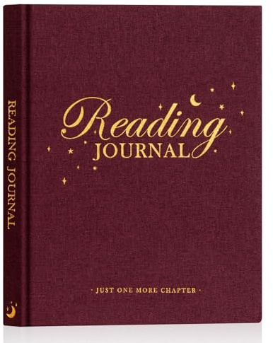 Lanpn Reading Book Journal for Book Lovers Readers, 9.3 x 7.7 Books Tracker Journal, Linen Hardcover Reading Log with 52 Book Reviews, 158 Pages Reading Notebook Bookish Gifts (Pruple)