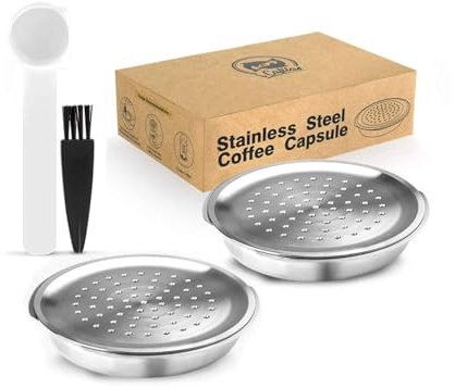 I Cafilas Edelstahl Kaffeekapseln für Philips Senseo - 2 Stück, Wiederverwendbar, Nachfüllbar, Kompatibel mit Philips Senseo Kaffeemaschinen, Spülmaschinengeeignet, Umweltfreundlich