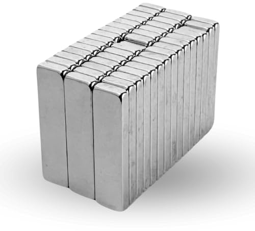 Strong Magnets Neodym Würfel-Magnet - Extra stark - 100 Stück - 20mm x 5mm x 2mm - Für Magnettafel, Kühlschrank, Whiteboard, Pinnwand, Büro