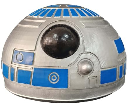 LePyCos R2D2 Latexhelm Roboter Latexmaske für Erwachsene - Alien Wars Cosplay Maske für Halloween, Kostümpartys & Rollenspiele