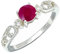SILVERNROCK Ruby Lab Grown Ring aus massivem 925er Sterlingsilber, Steinbandring, handgefertigt, für Herren und Damen, Schmuck ERG1237AM_73 (23.2)