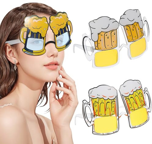 JOINPAYA 3 Stücke Kreative Bierkrug Lustige Party Brillen Neuheit Schutzbrillen Für Bier Tag Oktoberfest Gastgeschenke Fotoautomat