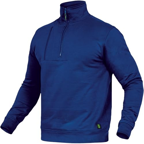 Leibwächter Arbeits Troyer Herren Arbeitspullover mit Reißverschluss - Troyer aus Baumwolle/Polyester - 290g/m² - Antibakteriell - Trocknergeeignet - Half Zip Pullover mit Stehkragen
