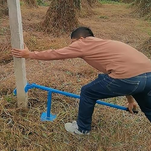 MLYAYE Post Puller Quick Removes Concrete Stake Puller with Adjustable Adapter, Lever Principle, Shed Farm Fence Post Puller Tool for Heavy Metal Stakes/Tree/Bamboo