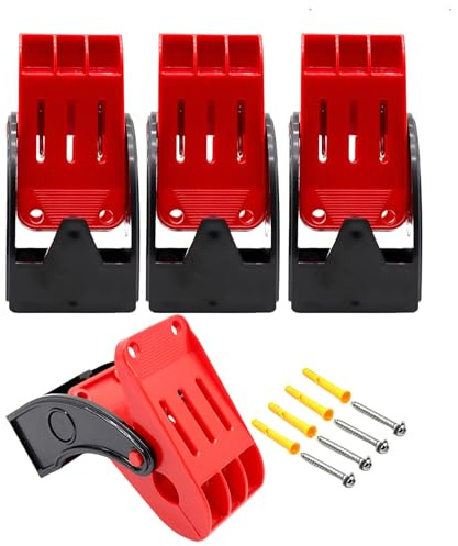Pinces pour Tapis de Sol – d'acier ABS 4 pièces à Ressort pivotant Mural, Support antidérapant | Parfait pour Les Tapis de Porte de Voiture, séchage Suspendu, Outil de Nettoyage de Garage,