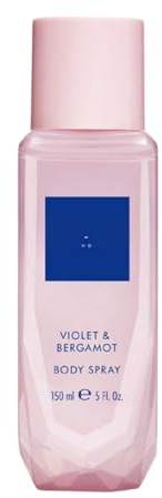 Ted B. Women's Violet & Bergamot Body Spray, Fresh Floral Fragrance, Pink Bottle, 150ml, 5 Fl Oz