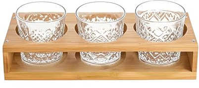 Estante para copas de vino, soporte de madera rústica a prueba de puntas de 3 ranuras, 1 paquete organizador de condimentos para armario, estante decorativo para botellas y tarros para el hogar